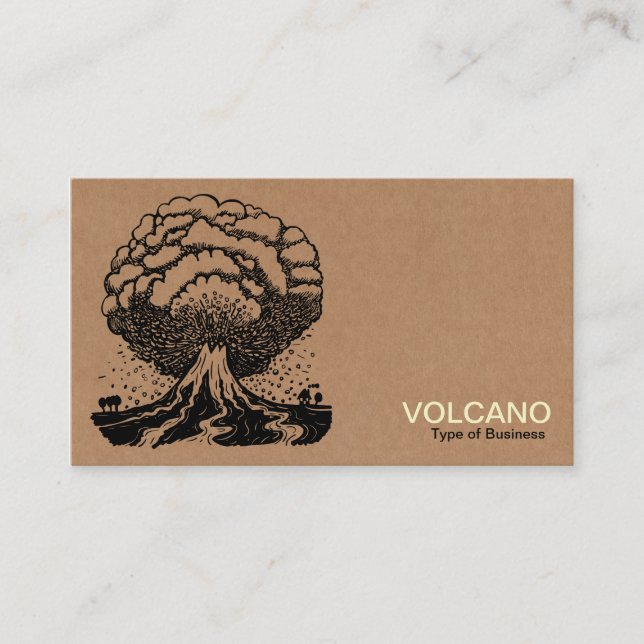 Volcano - Cardboard Box Business Card (Front)