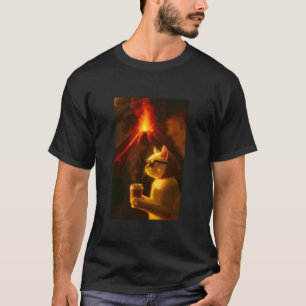 Volcano Coffee Cat T-Shirt