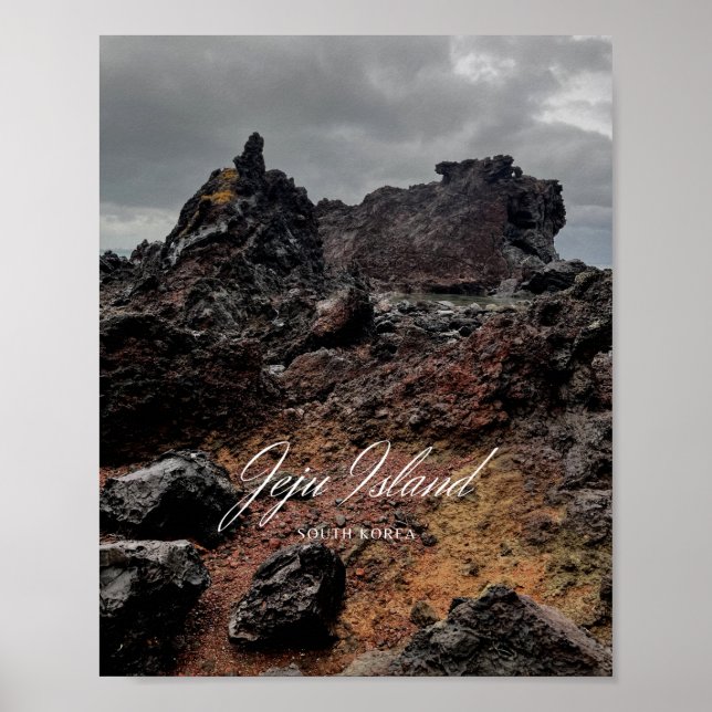 Volcano - Dark Island - Beautiful Island - Jeju Poster (Front)