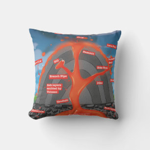 Volcano Diagram Cushion