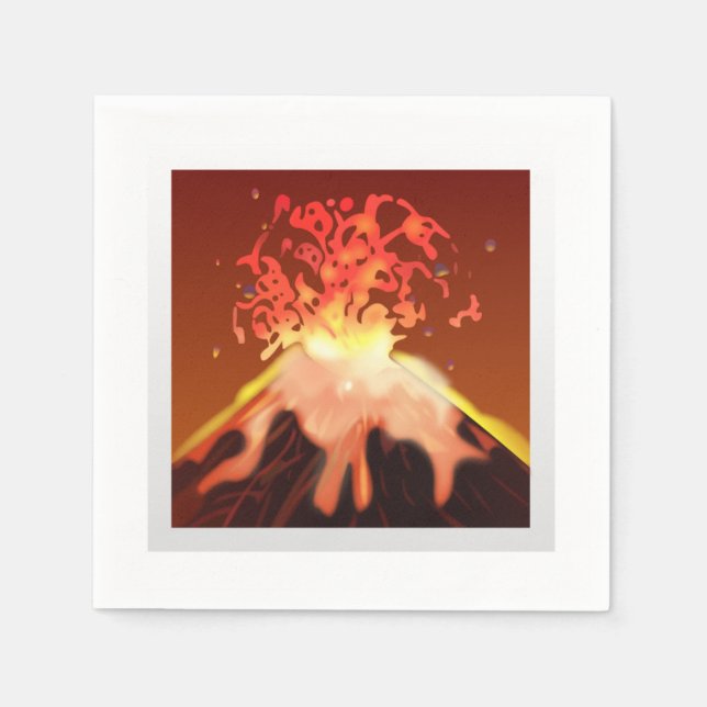Volcano - Emoji Napkin (Front)