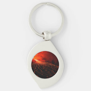 volcano eruption key ring