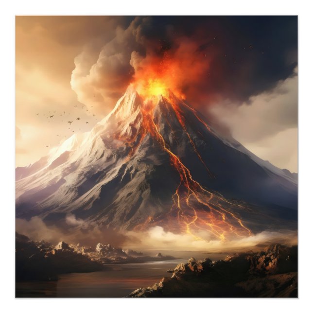 Volcano Eruption Photo Print (Front)