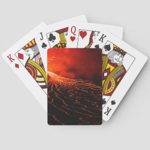 volcano eruption playing cards