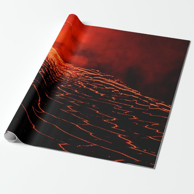 volcano eruption wrapping paper (Unrolled)