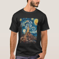 Volcano Geology Magma Lava Starry Night Painting