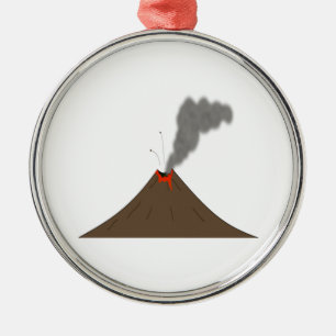 Volcano Mountain Metal Tree Decoration