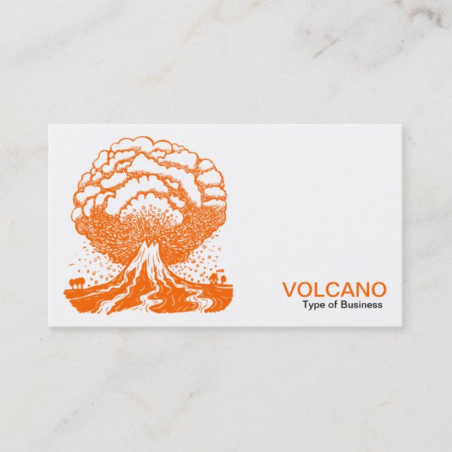 Volcano - Orange Business Card (Front)