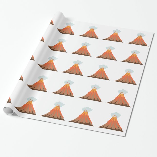 Volcano Wrapping Paper (Unrolled)