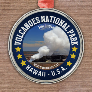 Volcanoes National Park Hawaii Metal Tree Decoration