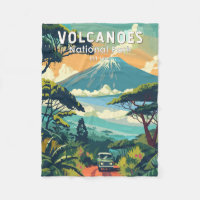 Volcanoes National Park Rwanda Travel Art Vintage