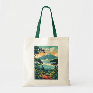 Volcanoes National Park Rwanda Travel Art Vintage Tote Bag