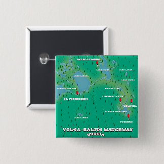 Volga-Baltic Waterway Russia 15 Cm Square Badge