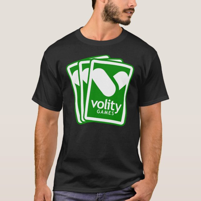 Volity Games fan logo black T T-Shirt (Front)