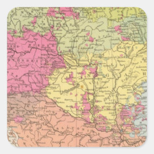 Volkerkarte v Oesterreich Ungarn, Austria Hungary Square Sticker