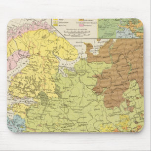 Volkerkarte von Russland - Map of Russia Mouse Mat