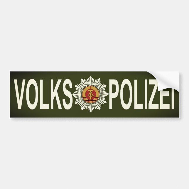 VOLKSPOLIZEI BUMPER STICKER (Front)