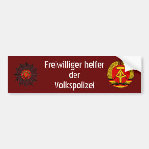 Volkspolizei's helper bumper sticker