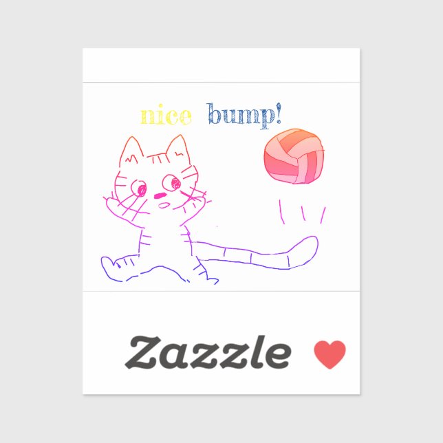vollayball cat sticker2 (Sheet)