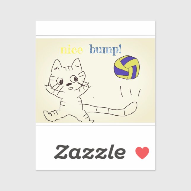 vollayball cat sticker3 (Sheet)
