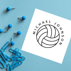 Vollayball Custom Name Sport Rubber Stamp