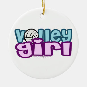Volley Girl Ceramic Tree Decoration