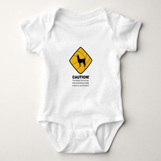 Volley Llama Swagger Baby Bodysuit (Front)