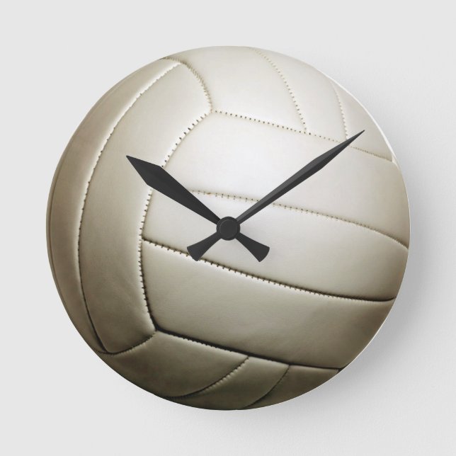 Volleyball 10.75" round clock (Front)