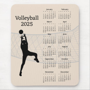 Volleyball 2025 Calendar Mouse Mat