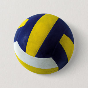 VOLLEYBALL 6 CM ROUND BADGE