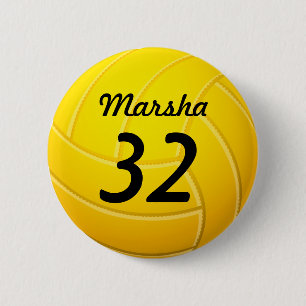 Volleyball 6 Cm Round Badge