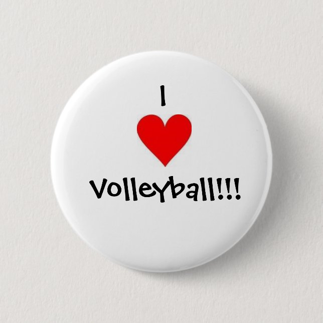 Volleyball 6 Cm Round Badge (Front)