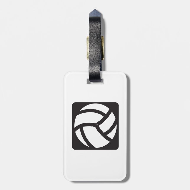 Volleyball 6 luggage tag (Back Vertical)