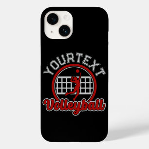 Volleyball ADD NAME Spike Ball Attack Team Player Case-Mate iPhone 14 Case