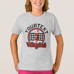 Volleyball ADD NAME Spike Ball Attack Team Sports T-Shirt