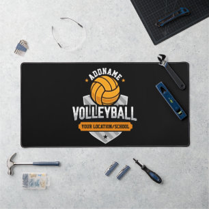 Volleyball ADD TEXT School Varsity Team Player Desk Mat