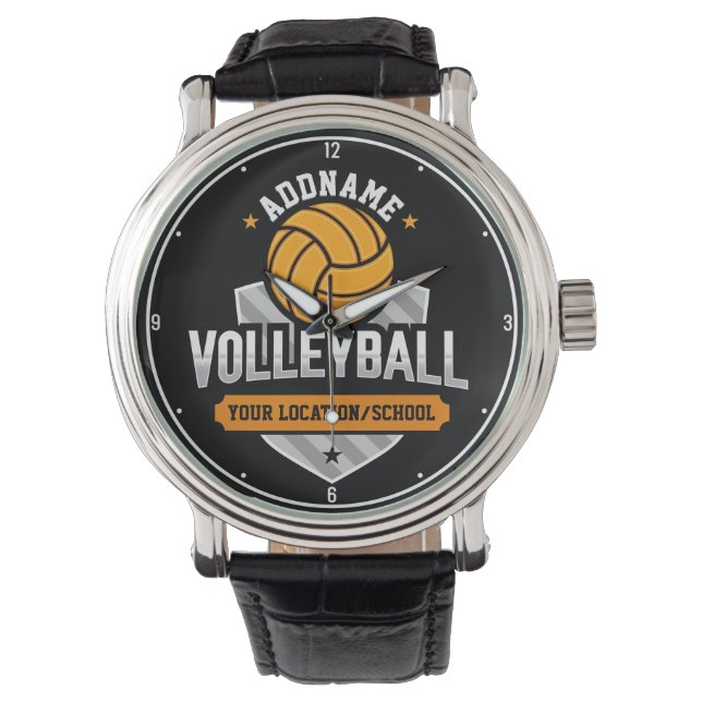 Volleyball ADD TEXT School Varsity Team Player Watch (Front)