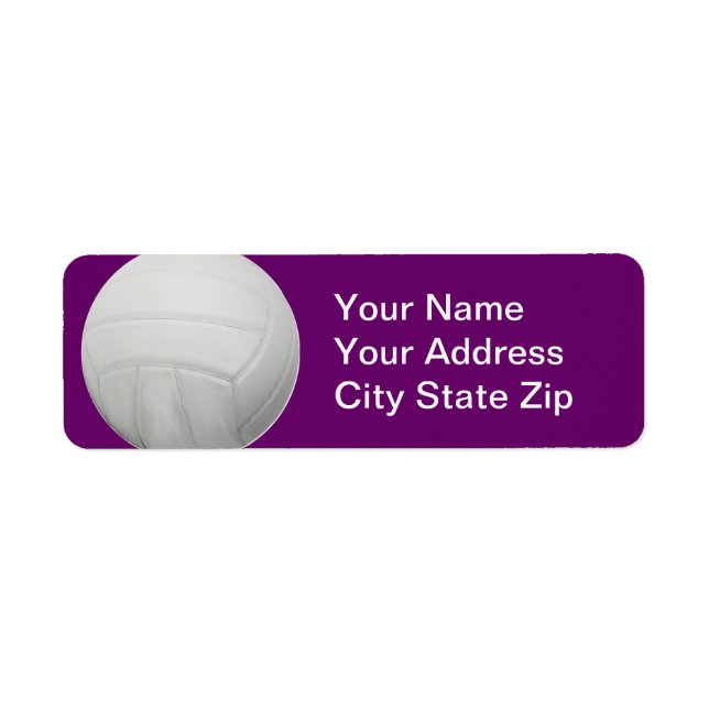 Volleyball Address Labels (Front)