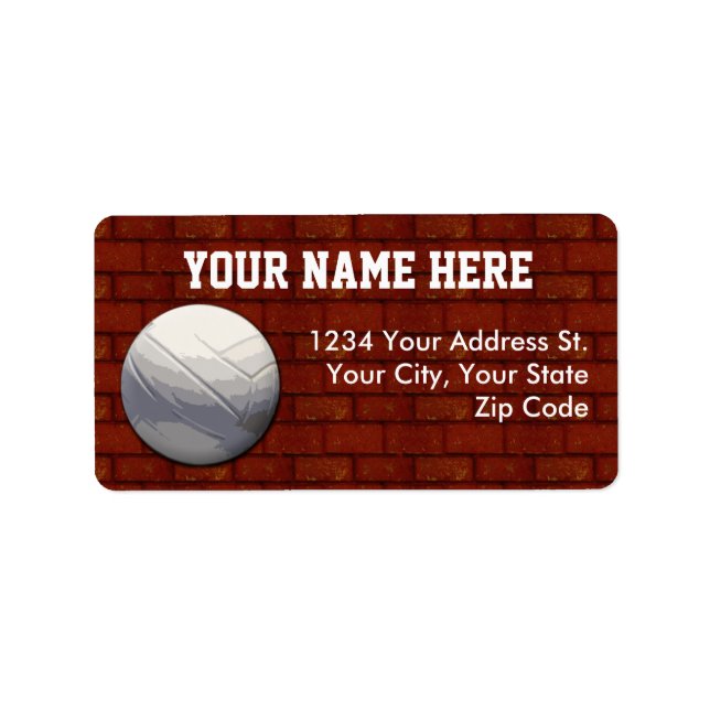 Volleyball Address Labels (Front)