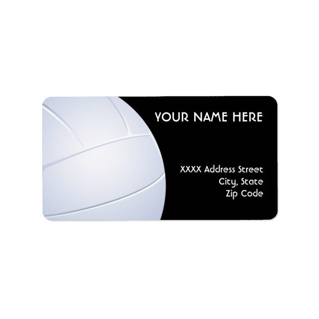 Volleyball Address Labels (Front)