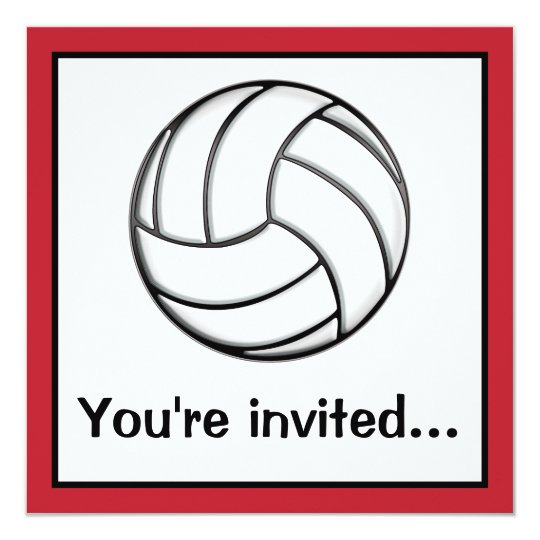 Volleyball After-Game Party Card