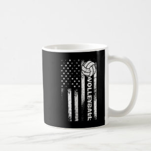 Volleyball American Flag  Fun USA Patriotic Athlet Coffee Mug