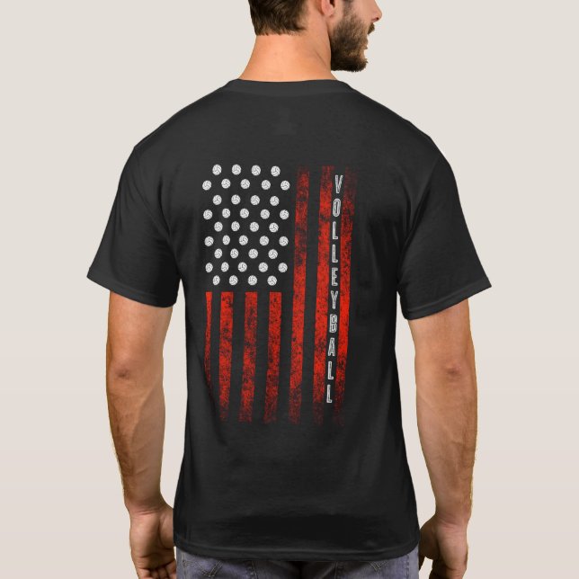 VOLLEYBALL AMERICAN FLAG T-SHIRT (Back)