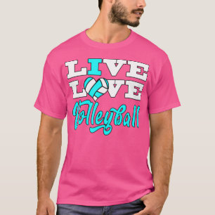 Volleyball Aqua Blue Live Love T-Shirt