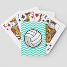 Volleyball; Aqua Green Chevron