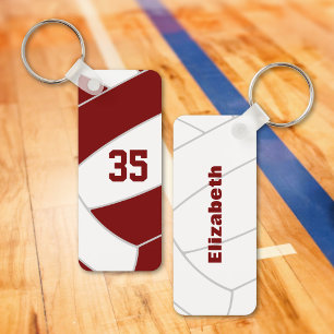 volleyball athlete team gifts under 10 maroon key ring