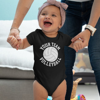 Volleyball Baby Team Name, Player Name and Number Bodysuit