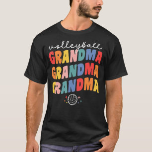 Volleyball Ball Grandma Nana For Women Groovy Voll T-Shirt