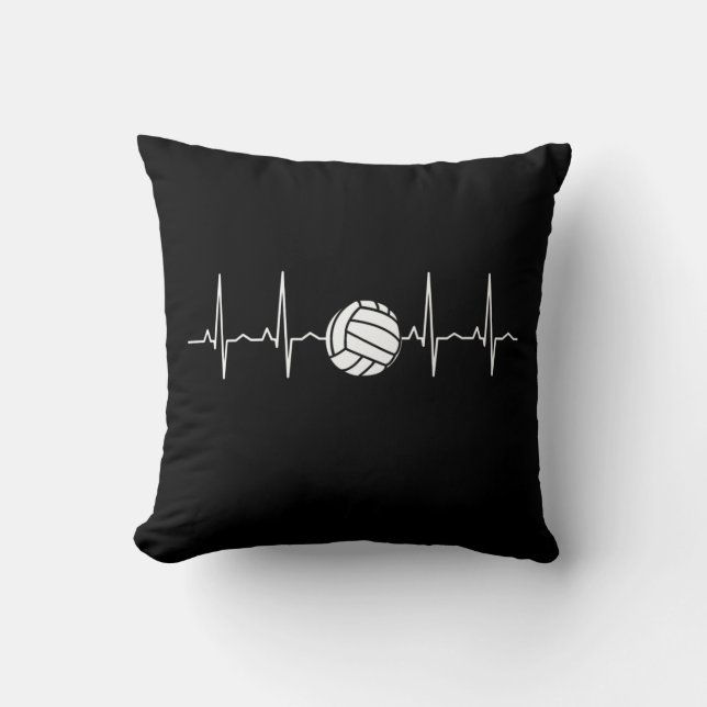 Volleyball Ball Heartbeat Cushion (Front)