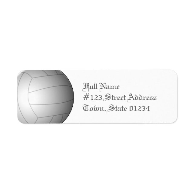 Volleyball Ball Mailing Labels (Front)